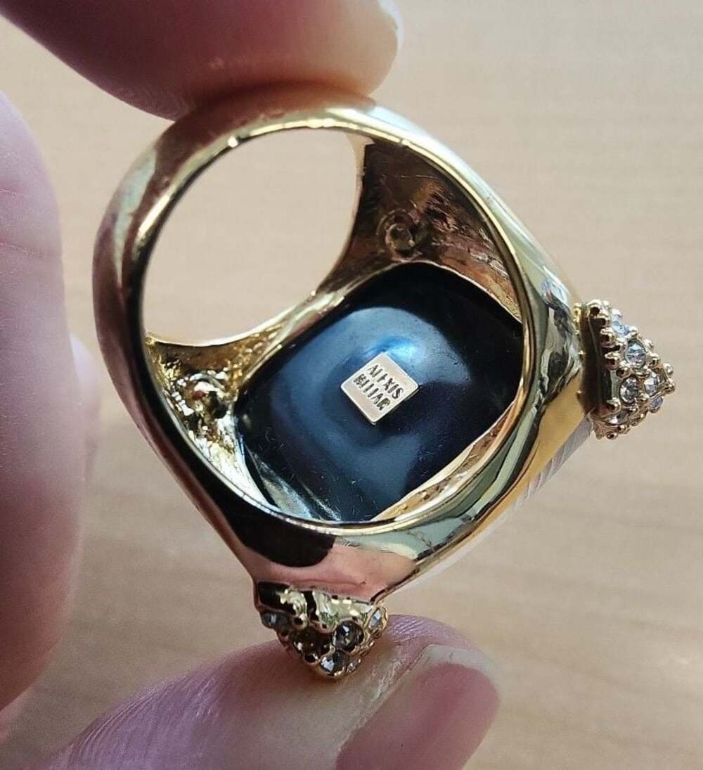 Alexis Bittar Pyramid Statement Ring with Crystal Accents - Picture 2 of 9